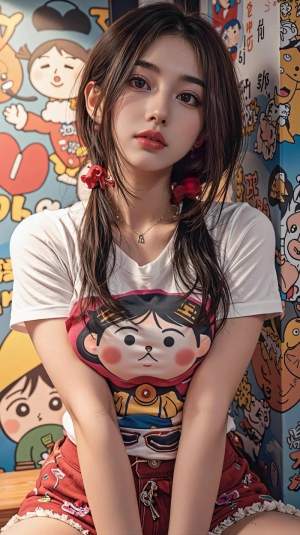 티셔츠에 자꾸 눈길이...