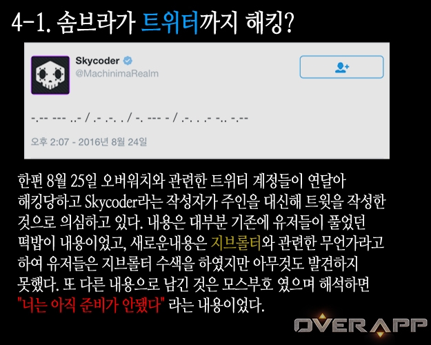 [오버워치 잠금해제] 솜브라의 해킹 흔적이 포착됐다 : - 헝그리앱