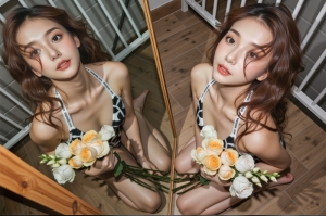 거울 속과 밖... 뭔가 조금..